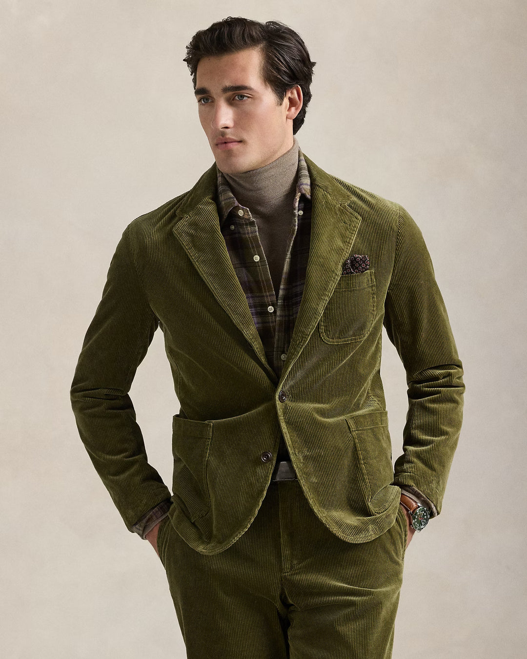 Ralph Lauren Modern Stretch Corduroy Suit Jacket