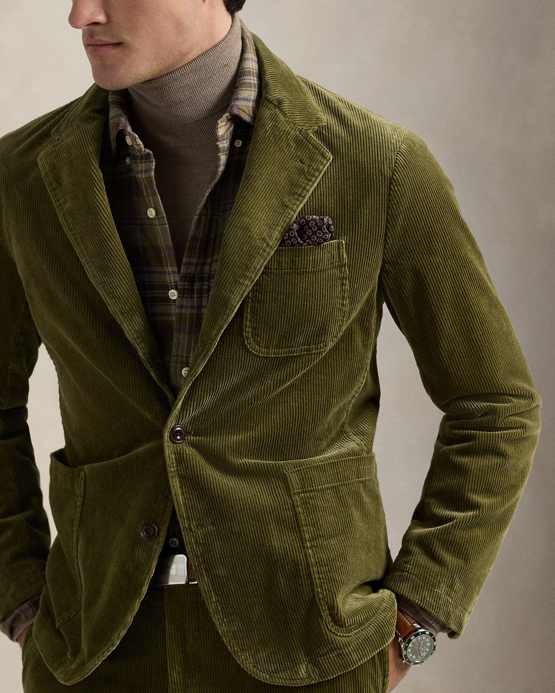 Ralph Lauren Modern Stretch Corduroy Suit Jacket