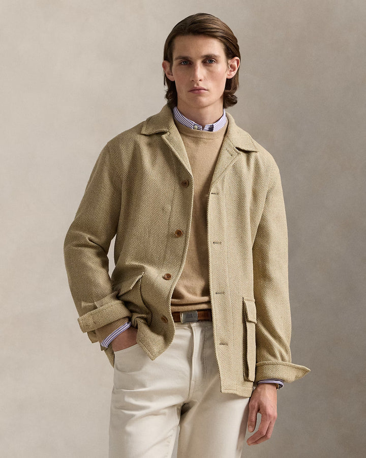 Ralph Lauren Tailored Silk Herringbone Jacket