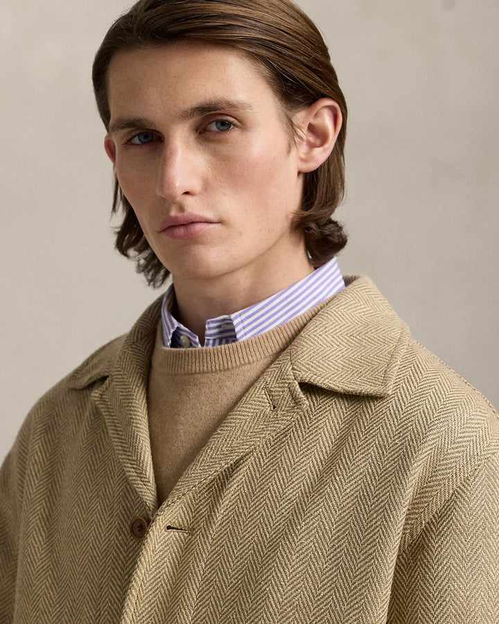 Ralph Lauren Tailored Silk Herringbone Jacket