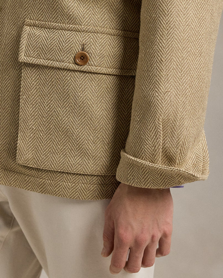 Ralph Lauren Tailored Silk Herringbone Jacket
