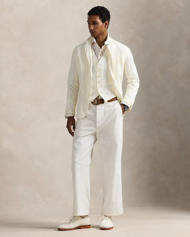 Ralph Lauren Slub Cotton-Linen Twill Vest