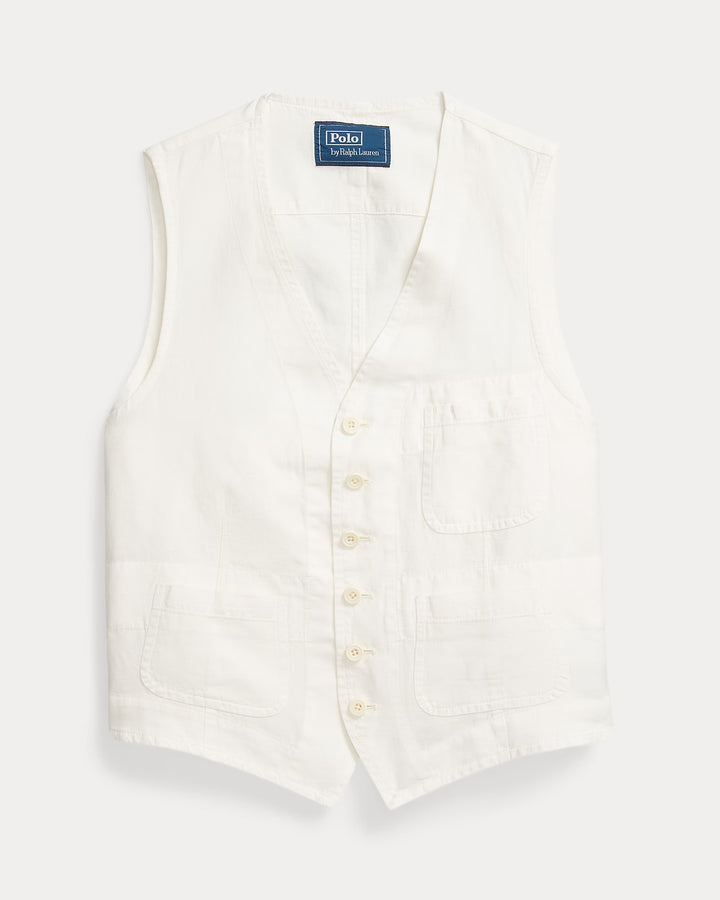 Ralph Lauren Slub Cotton-Linen Twill Vest