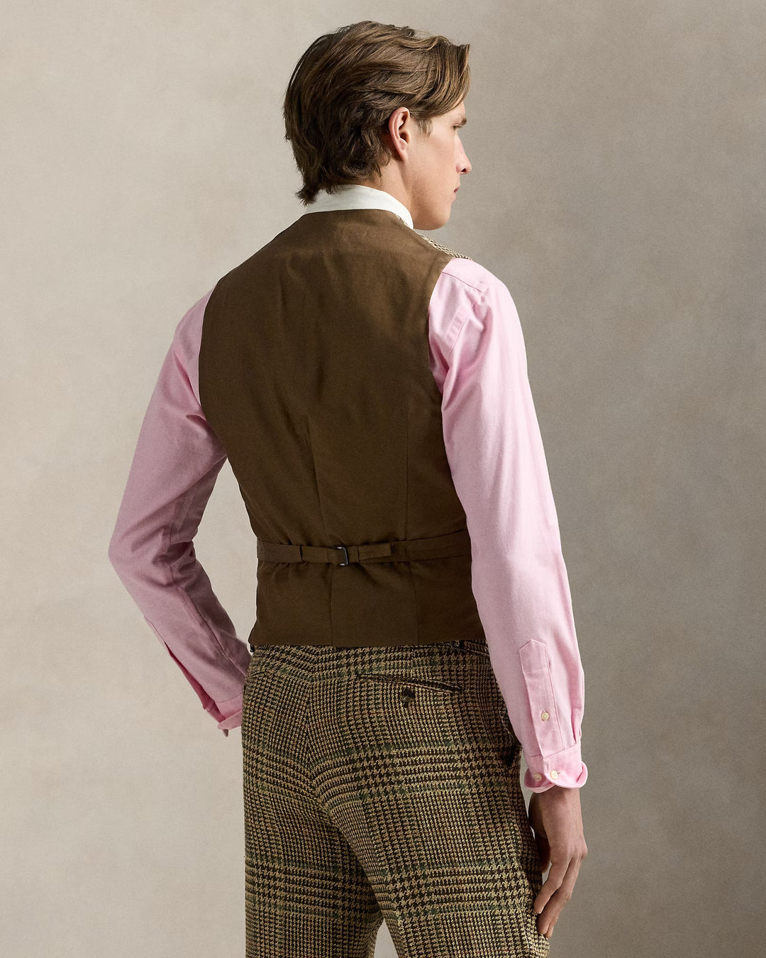 Ralph Lauren Glen Plaid Linen-Blend Vest