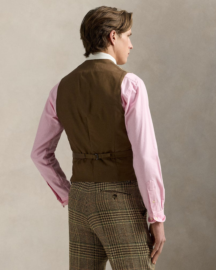 Ralph Lauren Glen Plaid Linen-Blend Vest
