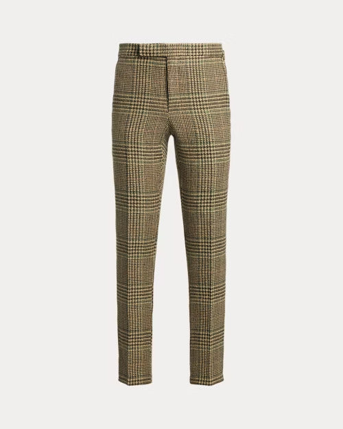 Ralph Lauren Glen Plaid Linen-Blend Suit Trouser