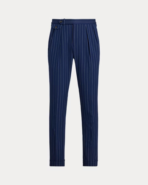 Ralph Lauren Pleated Rope-Stripe Suit Trouser