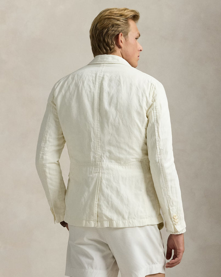 Ralph Lauren Tailored Slub Cotton-Linen Suit Jacket