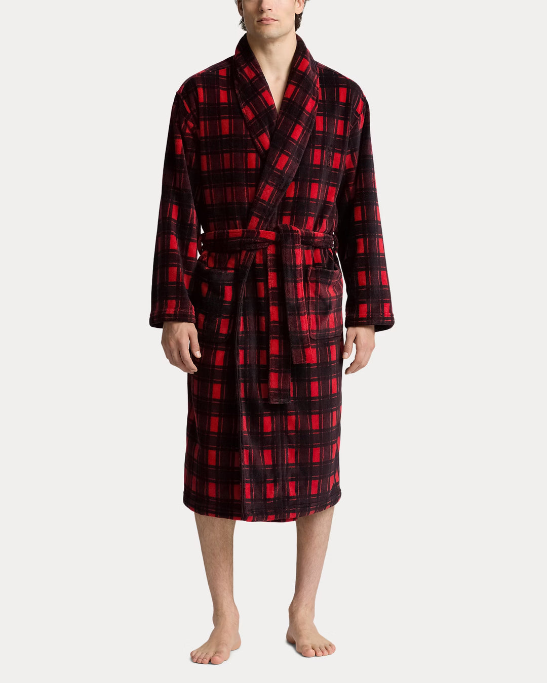 Ralph Lauren Plaid Plush Microfiber Robe