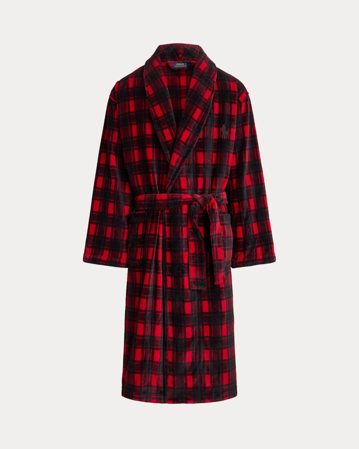 Ralph Lauren Plaid Plush Microfiber Robe