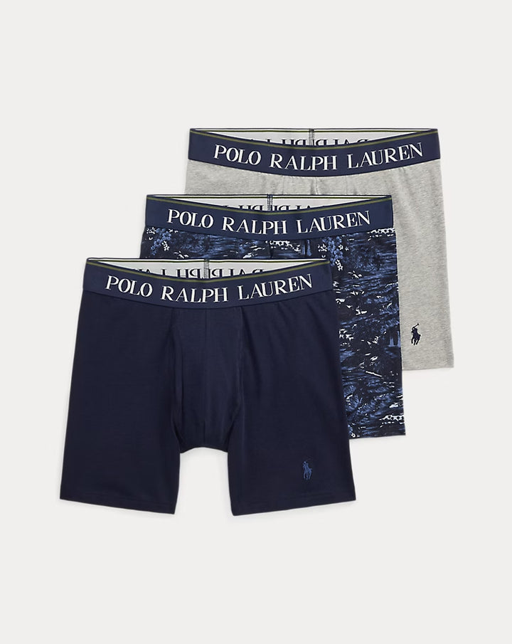 Ralph Lauren Cotton Wicking Boxer Brief 3-Pack