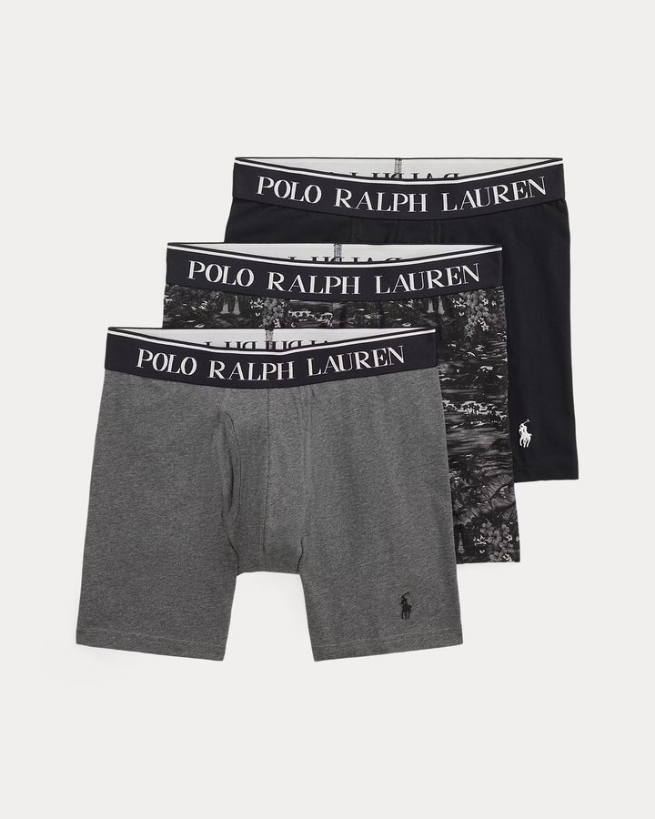 Ralph Lauren Cotton Wicking Boxer Brief 3-Pack