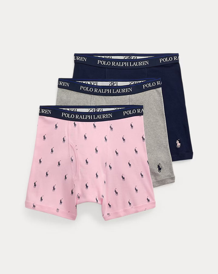 Ralph Lauren Cotton Wicking Boxer Brief 3-Pack