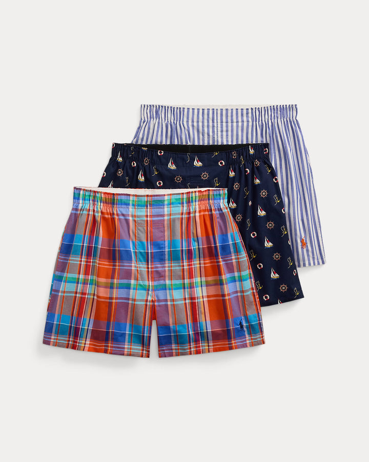 Ralph Lauren Classic Woven Cotton Boxer 3-Pack