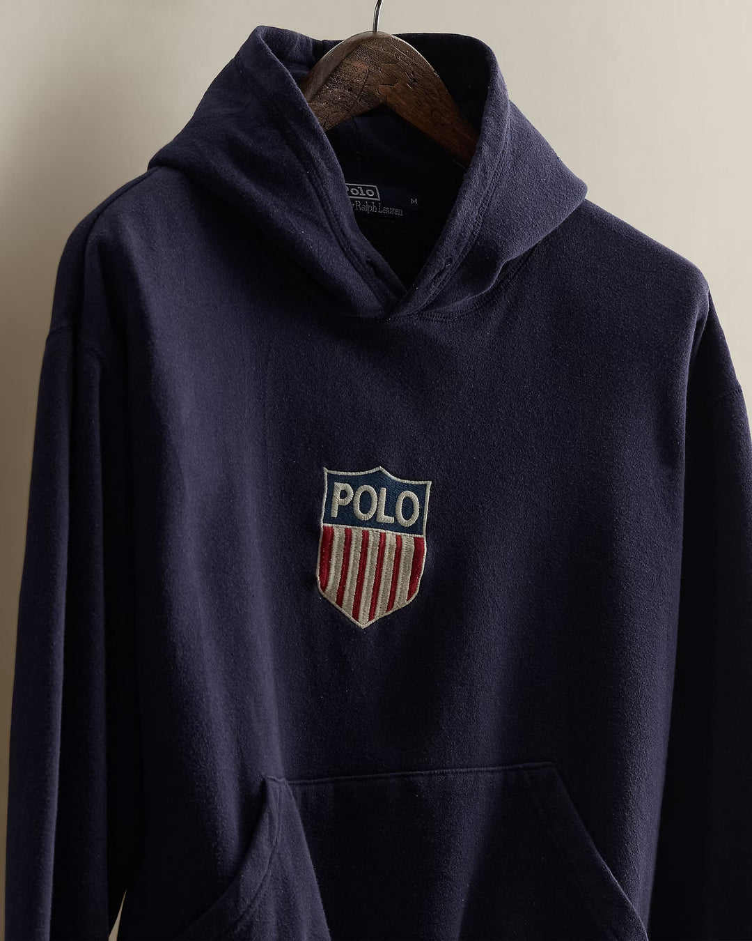 Ralph Lauren 1990 Polo Shield Hoodie - Size M