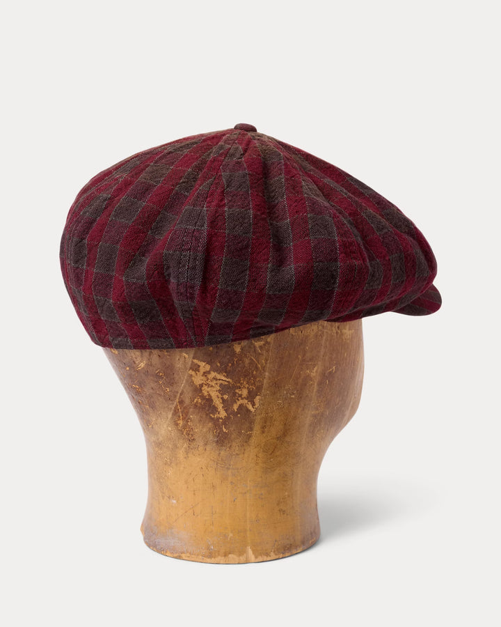 Ralph Lauren Checked Woven Newsboy Cap