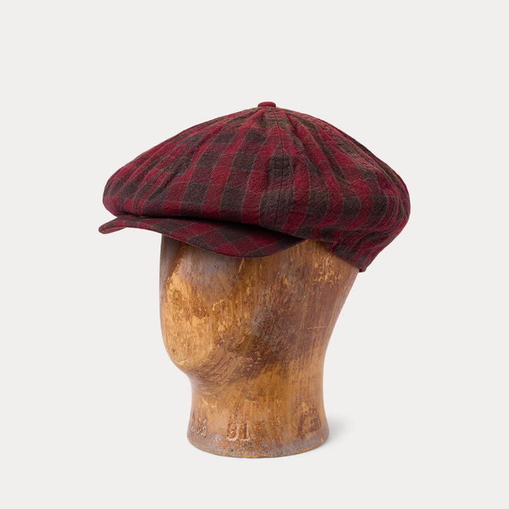 Ralph Lauren Checked Woven Newsboy Cap