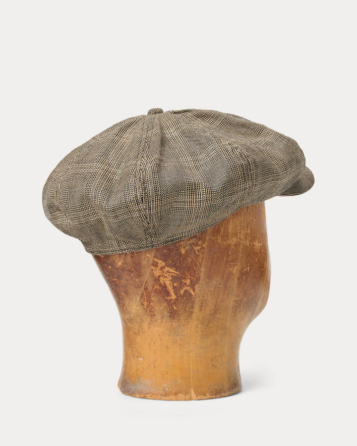 Ralph Lauren Glen Plaid Wool Twill Newsboy Cap