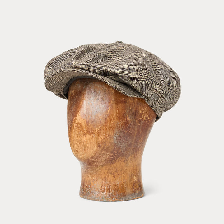 Ralph Lauren Glen Plaid Wool Twill Newsboy Cap