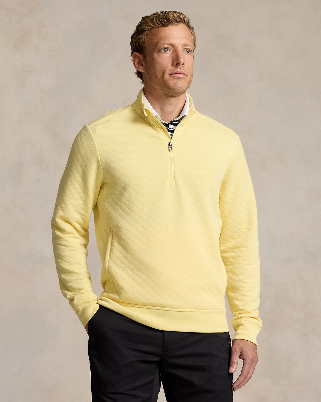 Ralph Lauren Classic Fit Quilted Double-Knit Pullover