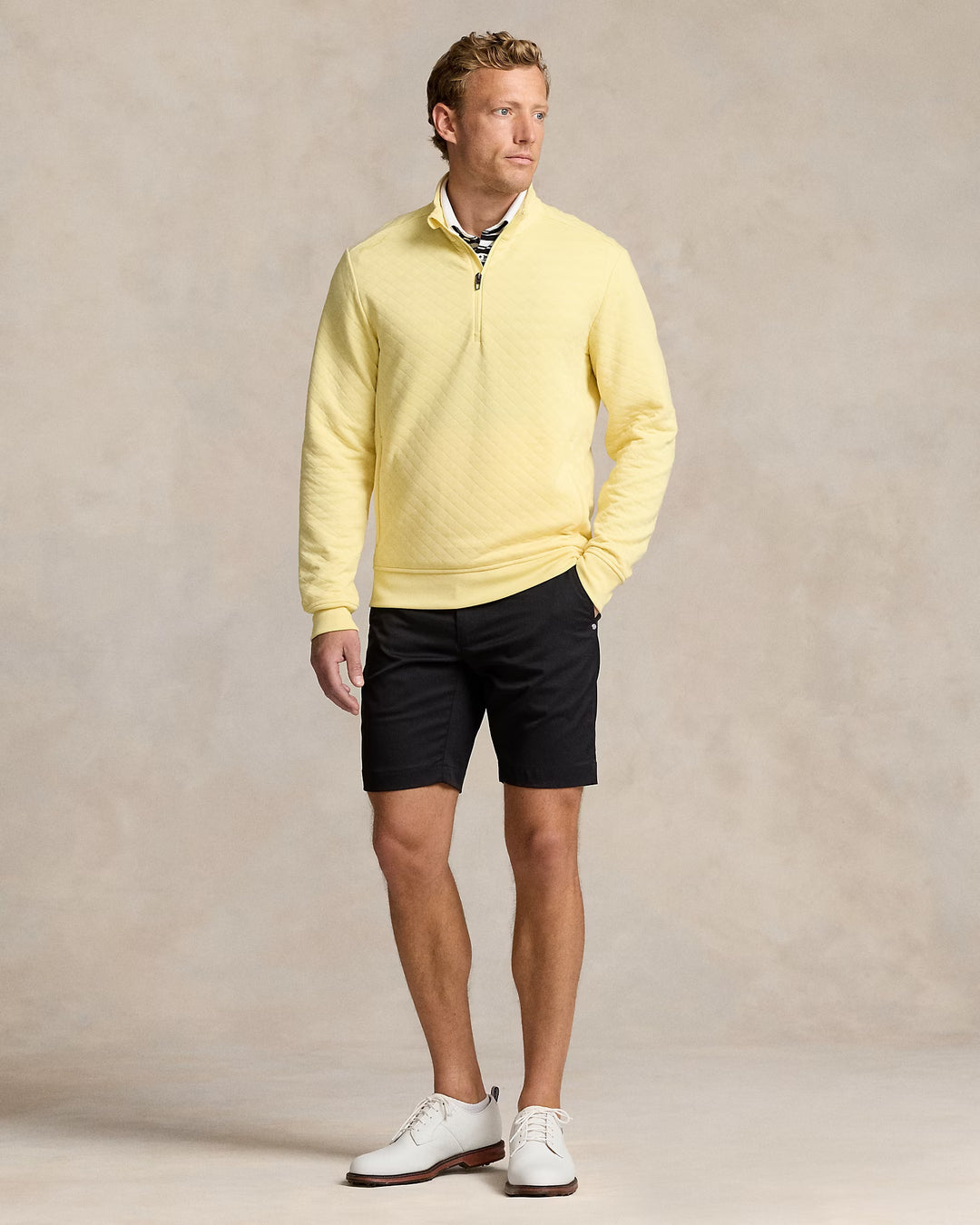 Ralph Lauren Classic Fit Quilted Double-Knit Pullover