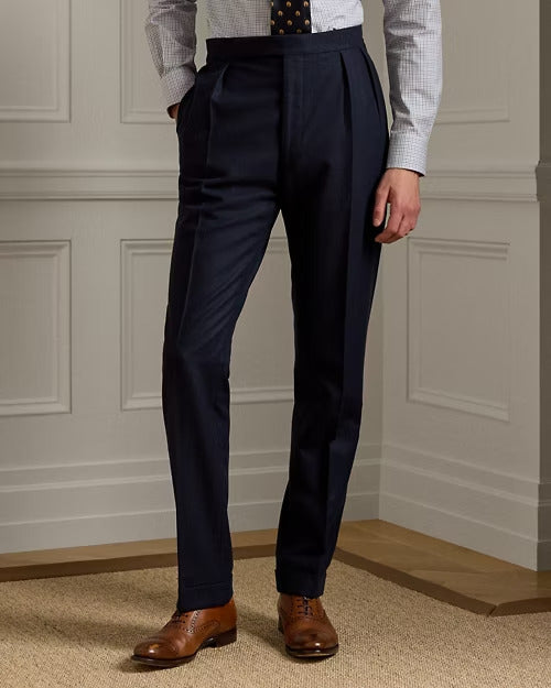 Ralph Lauren Gregory Hand-Tailored Flannel Trouser