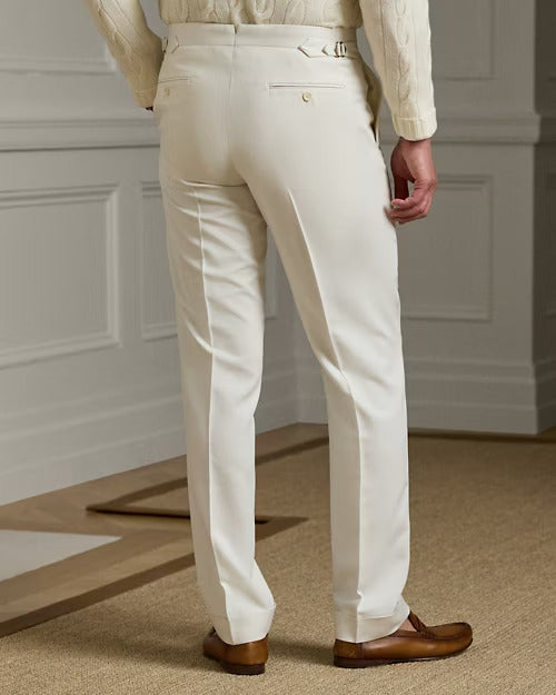 Ralph Lauren Gregory Hand-Tailored Silk Suit Trouser