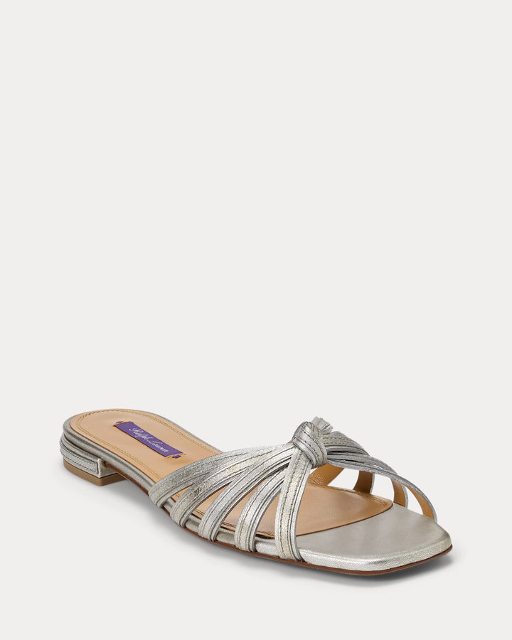 Ralph Lauren Kieran Metallic Calfskin Sandal