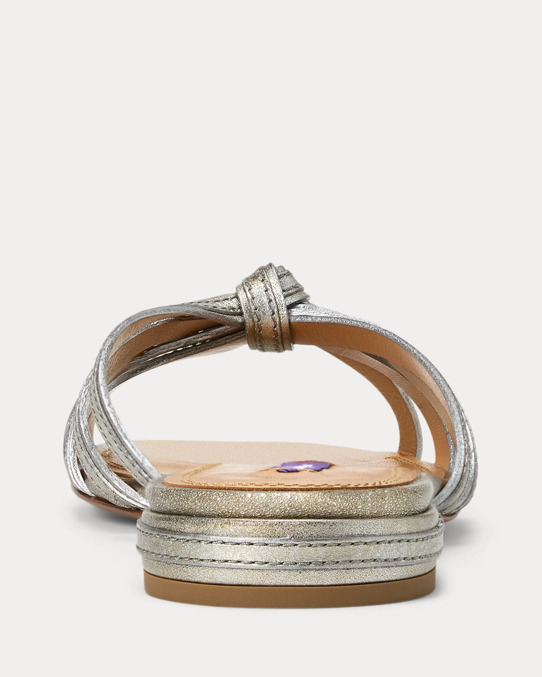 Ralph Lauren Kieran Metallic Calfskin Sandal