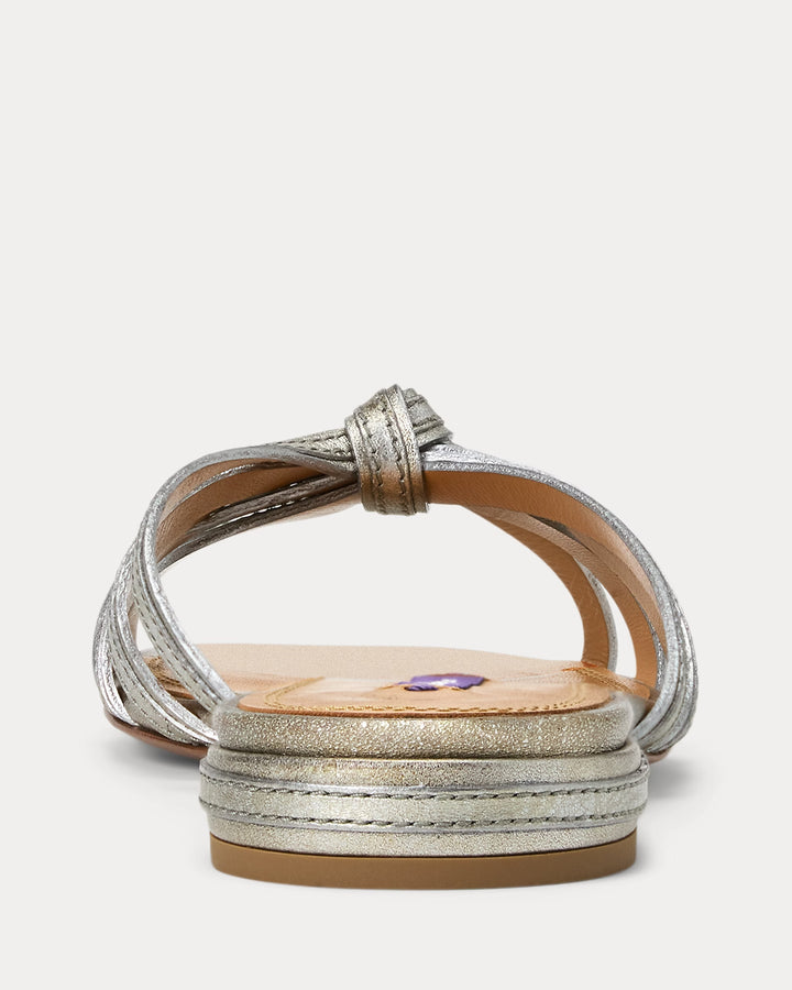 Ralph Lauren Kieran Metallic Calfskin Sandal