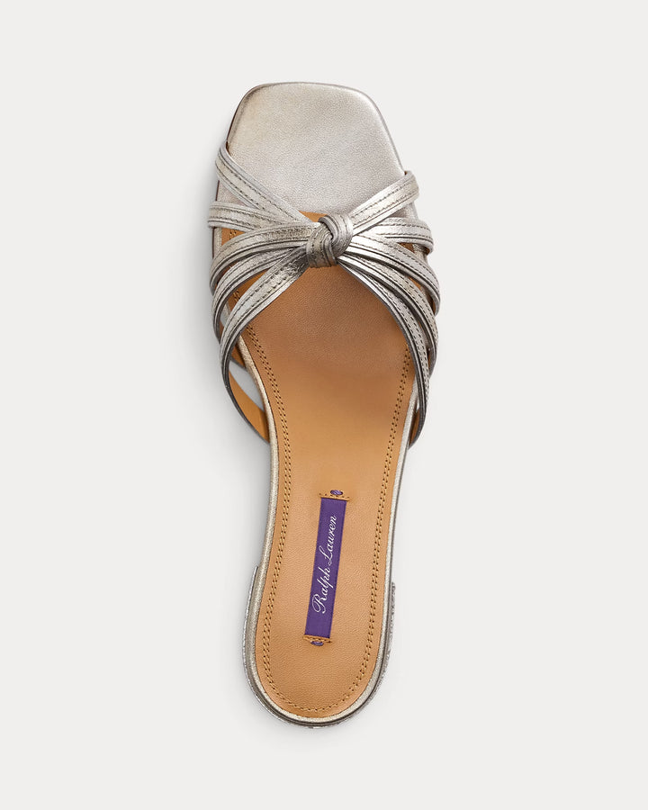 Ralph Lauren Kieran Metallic Calfskin Sandal