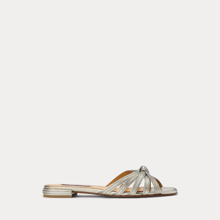 Ralph Lauren Kieran Metallic Calfskin Sandal