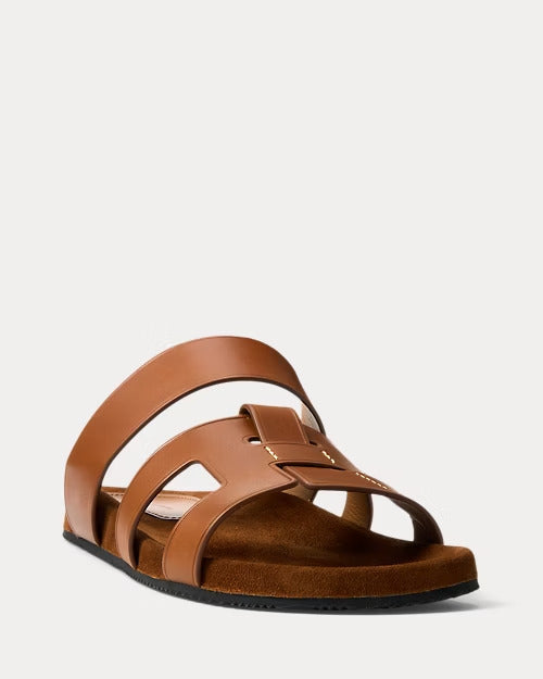 Ralph Lauren Fisher Calfskin Slide Sandal