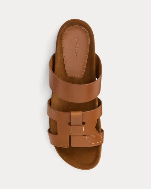 Ralph Lauren Fisher Calfskin Slide Sandal