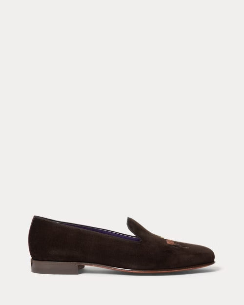 Ralph Lauren Alonzo Standing Horse Velvet Slipper