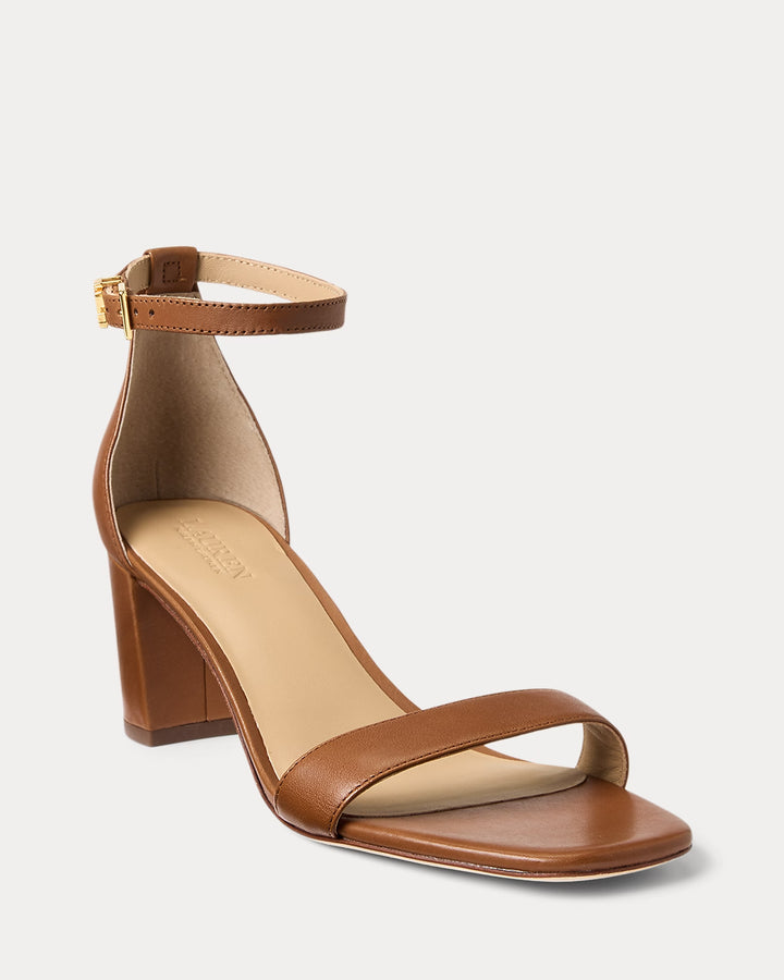 Ralph Lauren Logan Nappa Leather Sandal