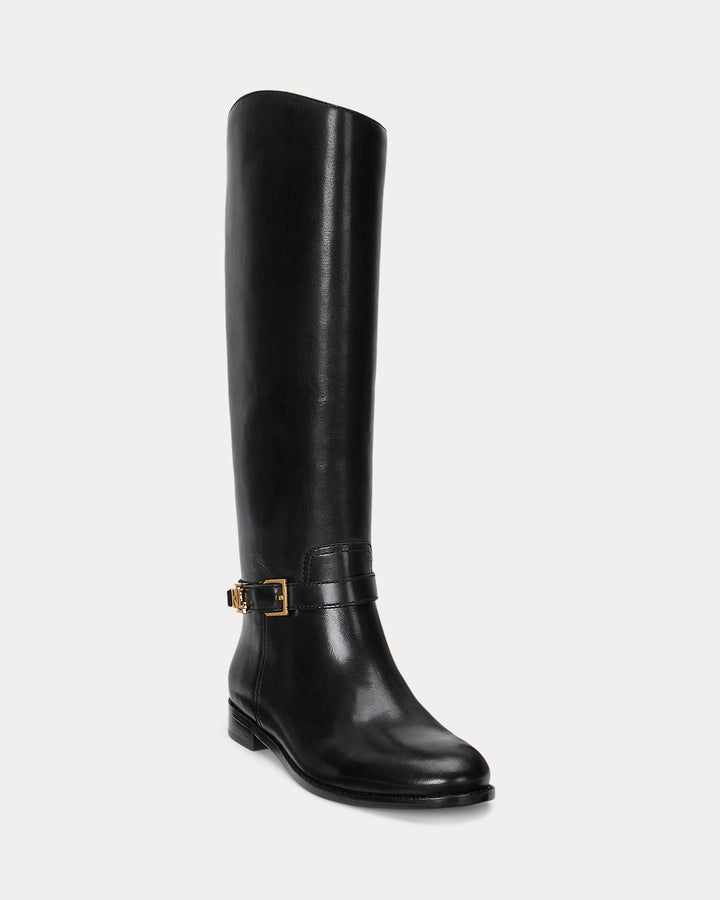Ralph Lauren Brooke Burnished Leather Riding Boot