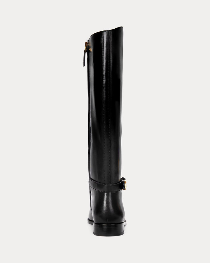 Ralph Lauren Brooke Burnished Leather Riding Boot