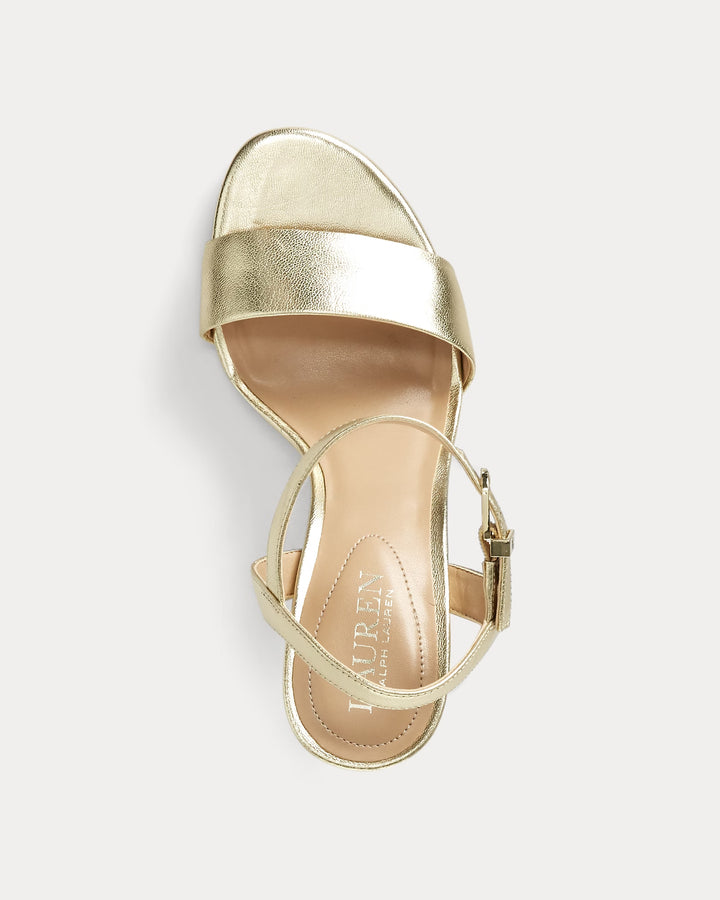 Ralph Lauren Gwen Metallic Leather Sandal