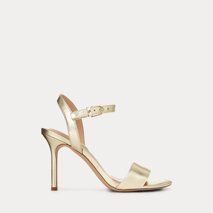 Ralph Lauren Gwen Metallic Leather Sandal