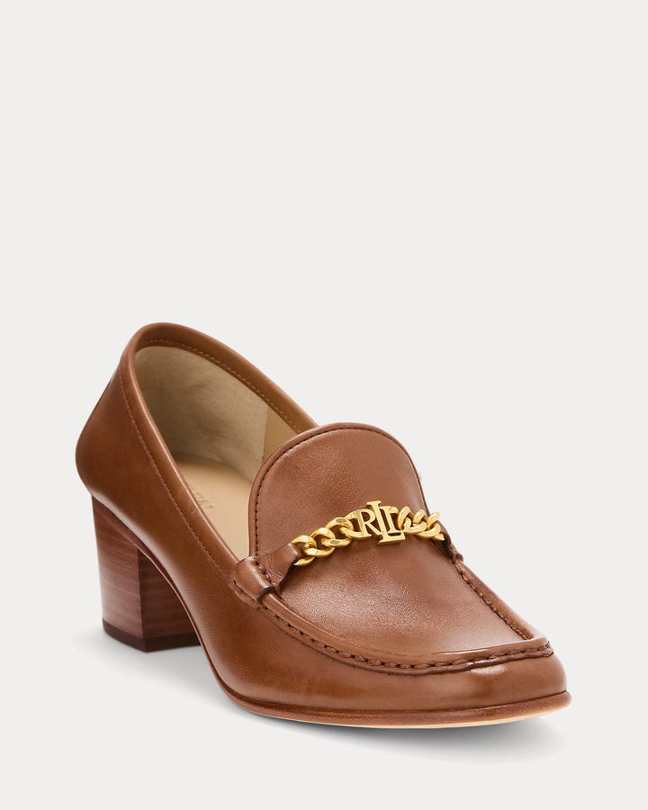 Ralph Lauren Winslet Burnished Leather Pump