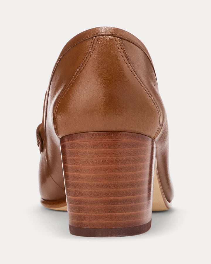 Ralph Lauren Winslet Burnished Leather Pump