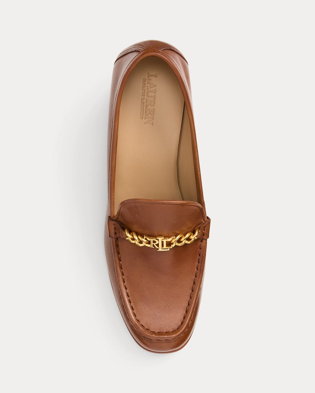 Ralph Lauren Winslet Burnished Leather Pump