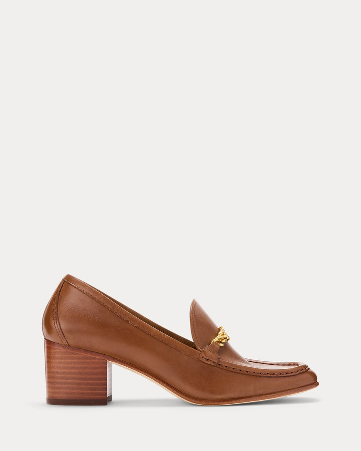 Ralph Lauren Winslet Burnished Leather Pump