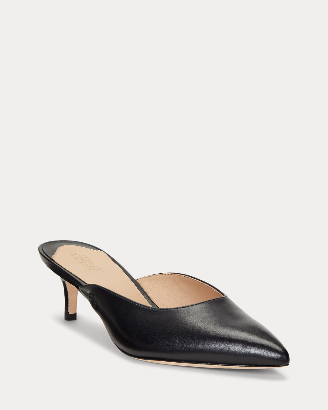 Ralph Lauren Adrienne Burnished Leather Mule Pump