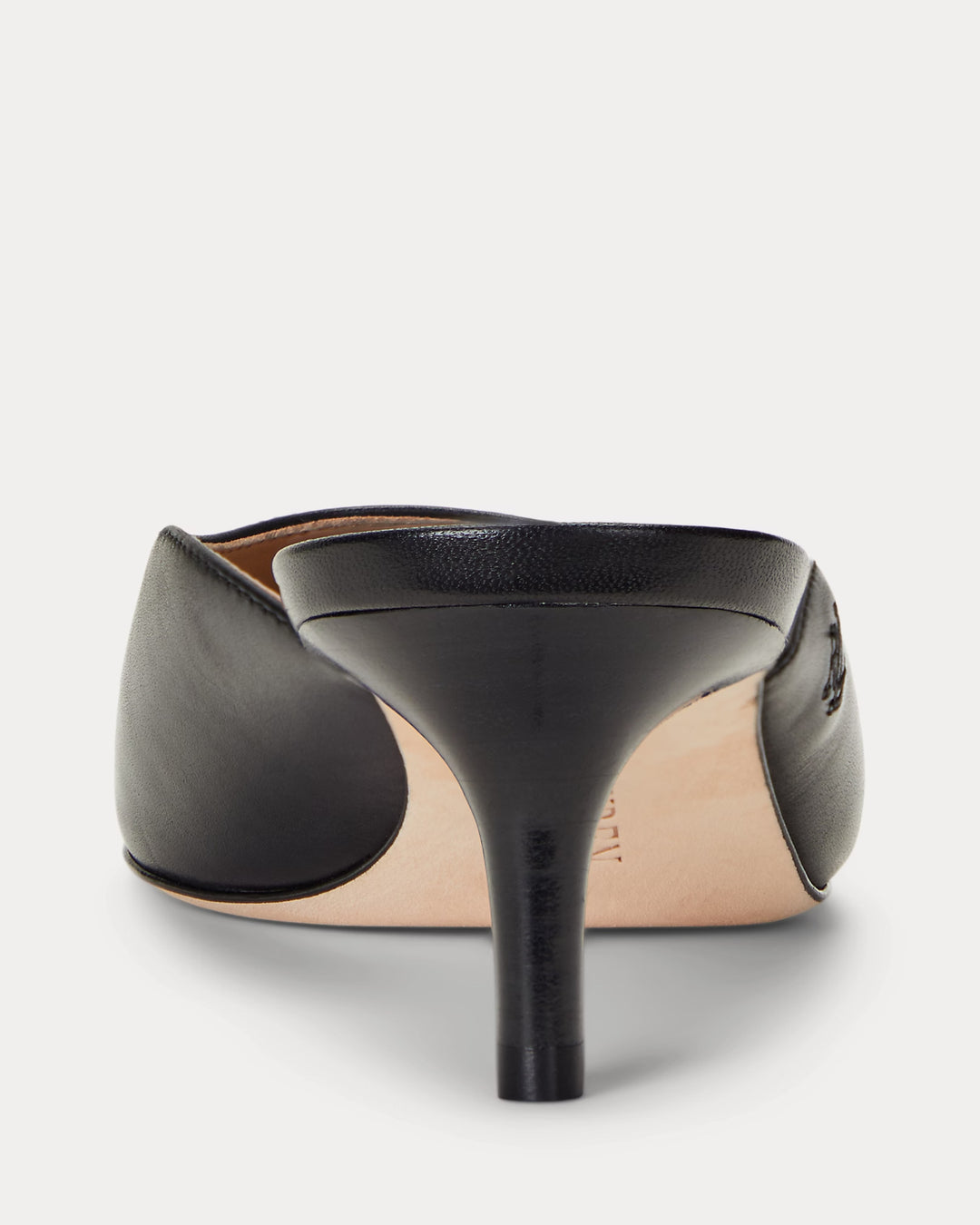 Ralph Lauren Adrienne Burnished Leather Mule Pump