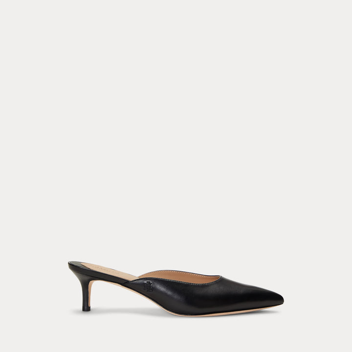 Ralph Lauren Adrienne Burnished Leather Mule Pump