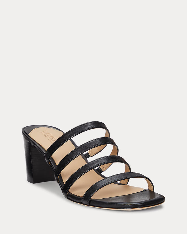 Ralph Lauren Kimmie Burnished Leather Sandal