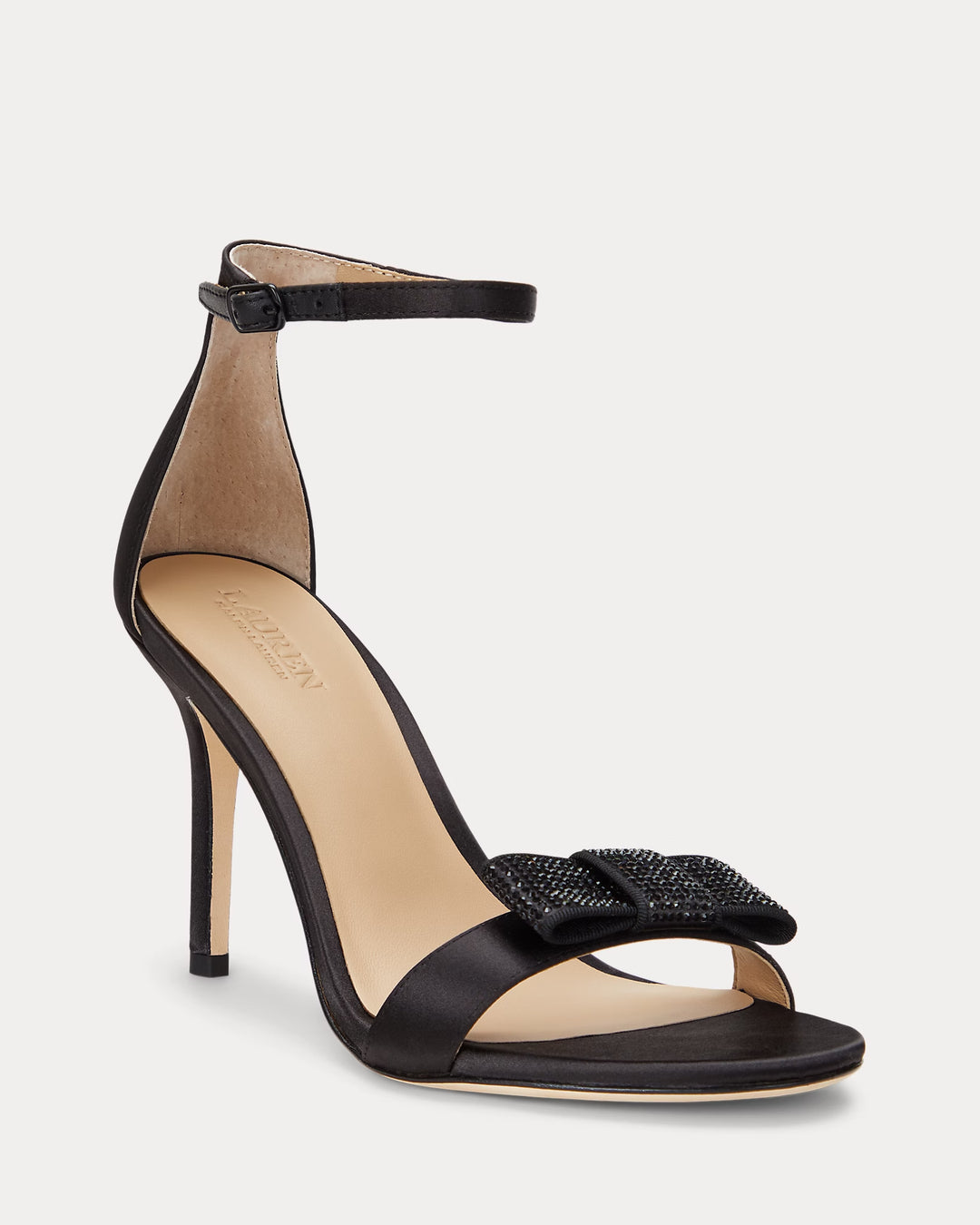 Ralph Lauren Allie Bow-Trim Satin Sandal