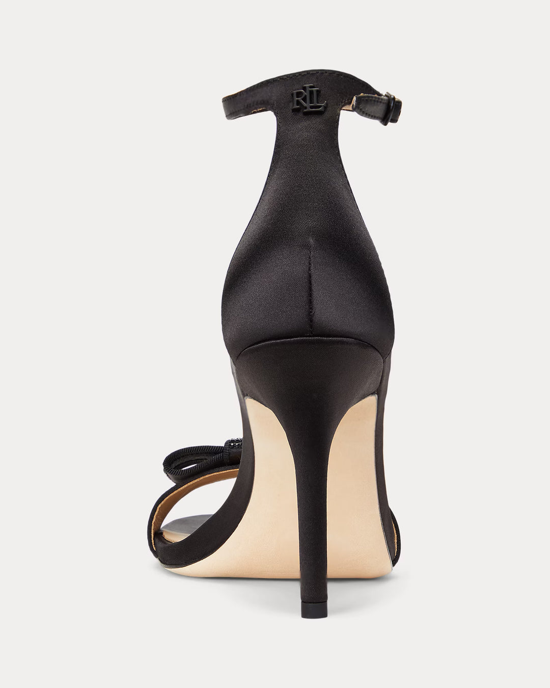 Ralph Lauren Allie Bow-Trim Satin Sandal